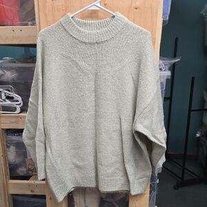MNG Size XS Light Pastel Green Alpaca Blend Knit Oversized Sweater